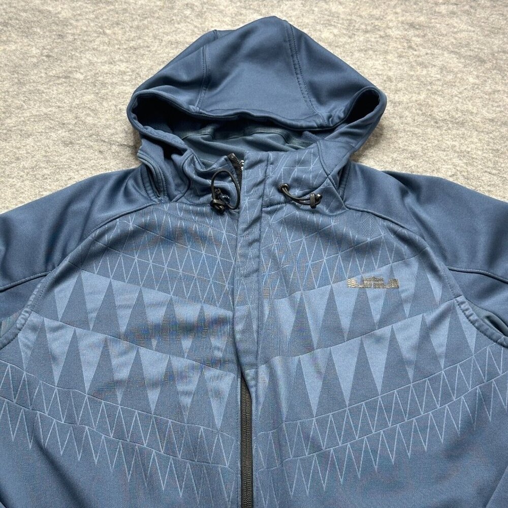 Nike Lebron Ultimate Hyper Elite Hoodie Men Large Tall Blue Full Zip 686152-460